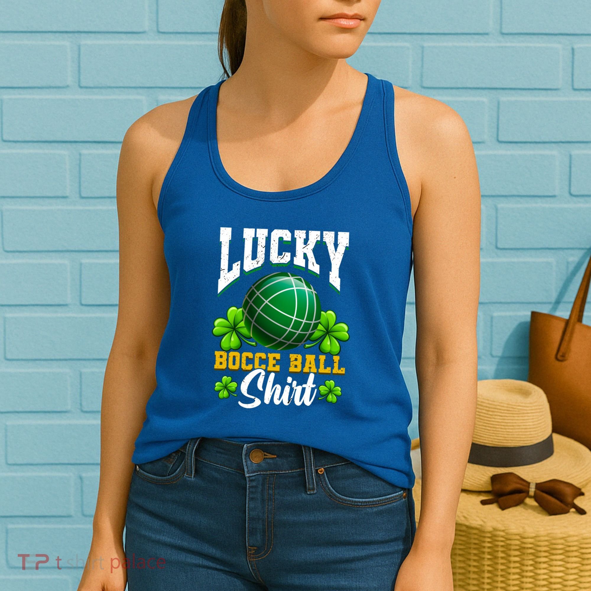 Lucky Bocce Ball Great Gift Italian Game Bocce Gift Women's Tank Top