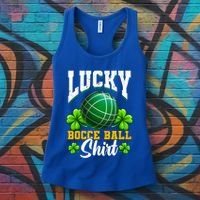 Lucky Bocce Ball Great Gift Italian Game Bocce Gift Women's Tank Top thumb 3