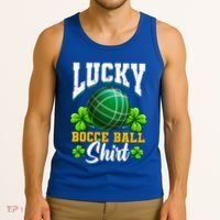 Lucky Bocce Ball Great Gift Italian Game Bocce Gift Tank Top thumb 3