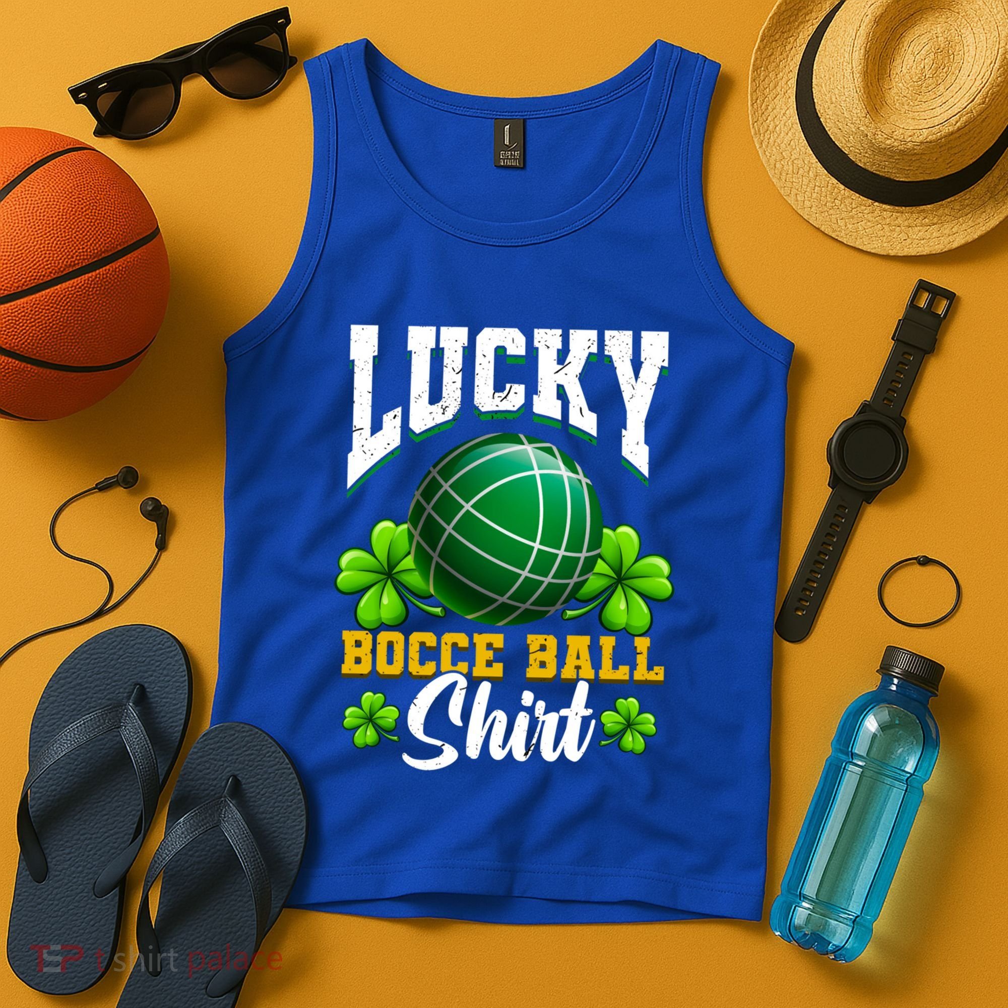 Lucky Bocce Ball Great Gift Italian Game Bocce Gift Tank Top