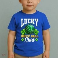 Lucky Bocce Ball Great Gift Italian Game Bocce Gift Toddler T-Shirt thumb 2