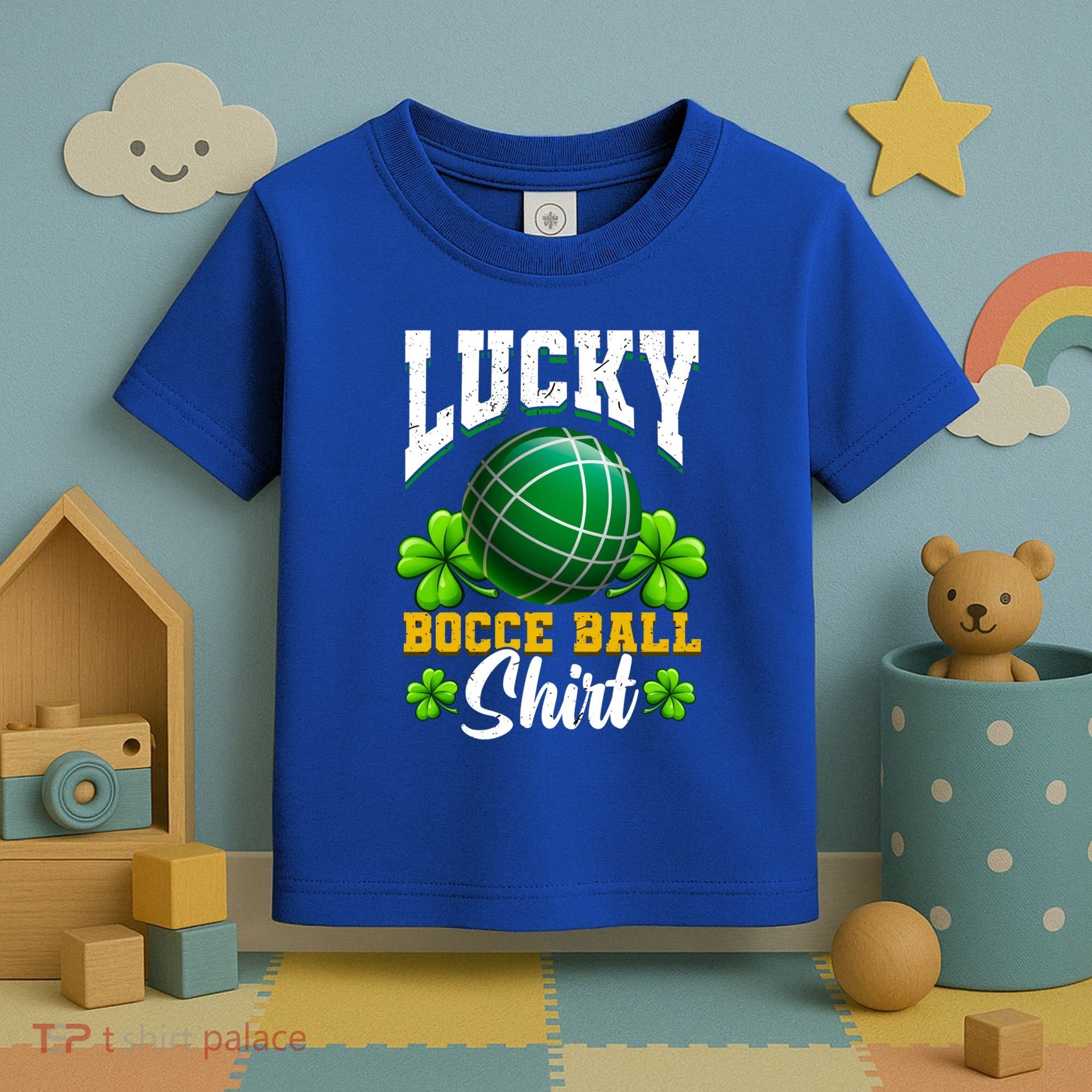 Lucky Bocce Ball Great Gift Italian Game Bocce Gift Toddler T-Shirt