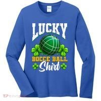 Lucky Bocce Ball Great Gift Italian Game Bocce Gift Women's Long Sleeve Shirt thumb 0