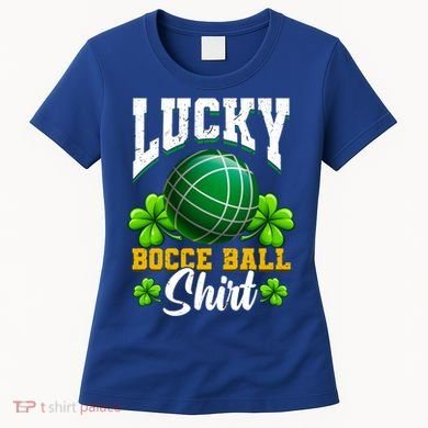 Lucky Bocce Ball Great Gift Italian Game Bocce Gift Women's T-Shirt