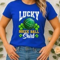 Lucky Bocce Ball Great Gift Italian Game Bocce Gift Women's T-Shirt thumb 2