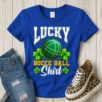 Lucky Bocce Ball Great Gift Italian Game Bocce Gift Women's T-Shirt thumb 3