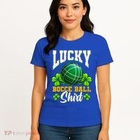 Lucky Bocce Ball Great Gift Italian Game Bocce Gift Women's T-Shirt thumb 4