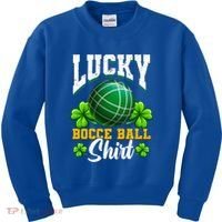 Lucky Bocce Ball Great Gift Italian Game Bocce Gift Kids Sweatshirt thumb 0