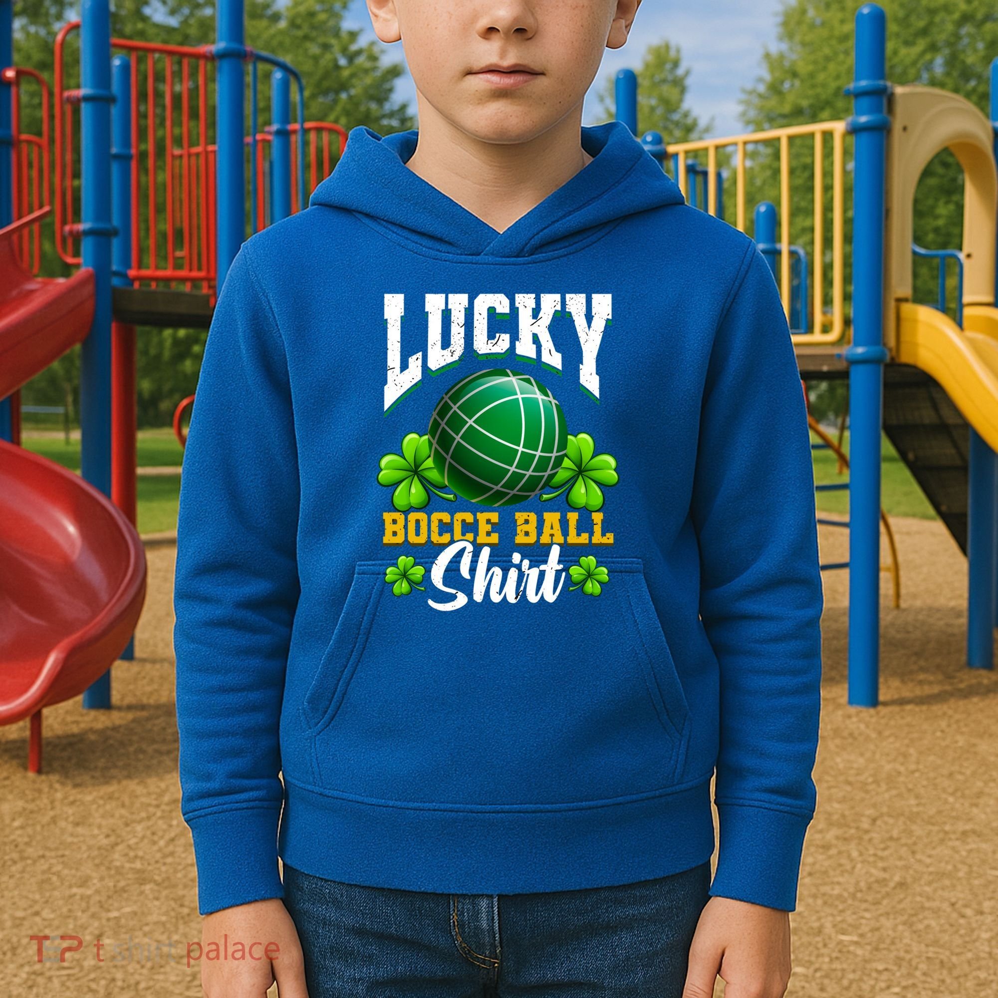 Lucky Bocce Ball Great Gift Italian Game Bocce Gift Kids Hoodie