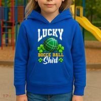 Lucky Bocce Ball Great Gift Italian Game Bocce Gift Kids Hoodie thumb 3