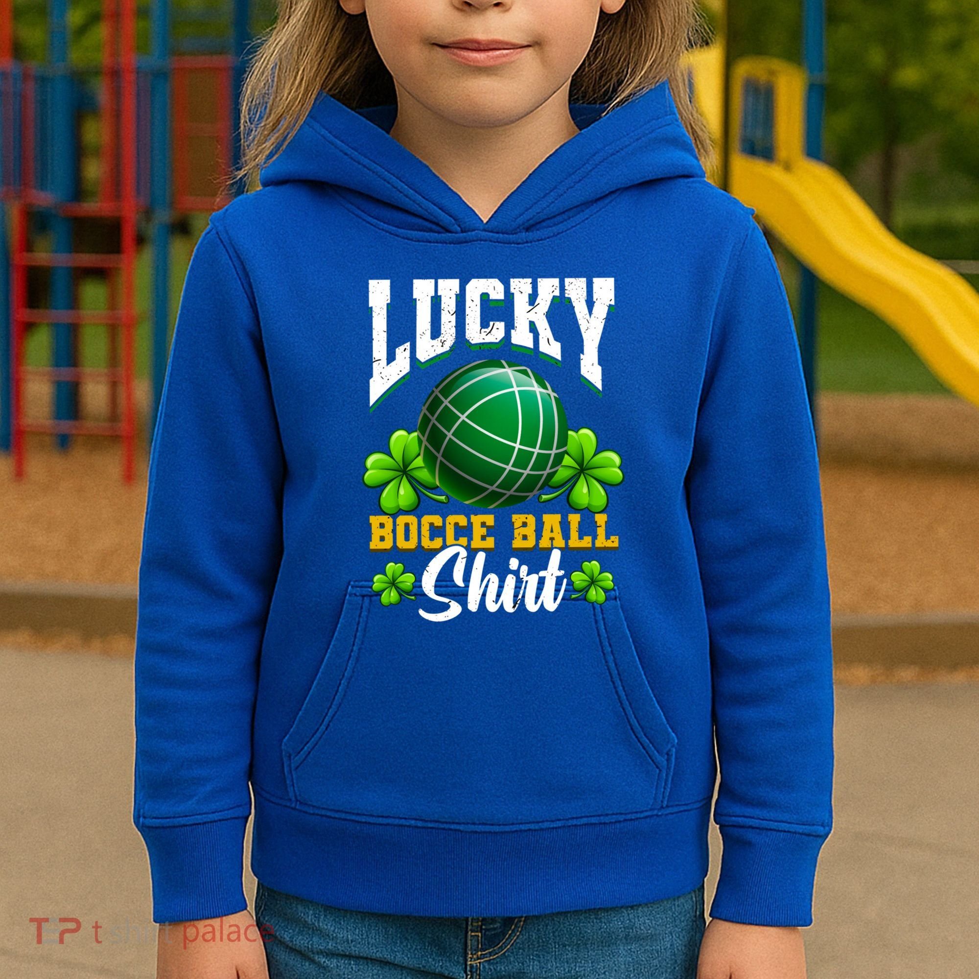 Lucky Bocce Ball Great Gift Italian Game Bocce Gift Kids Hoodie