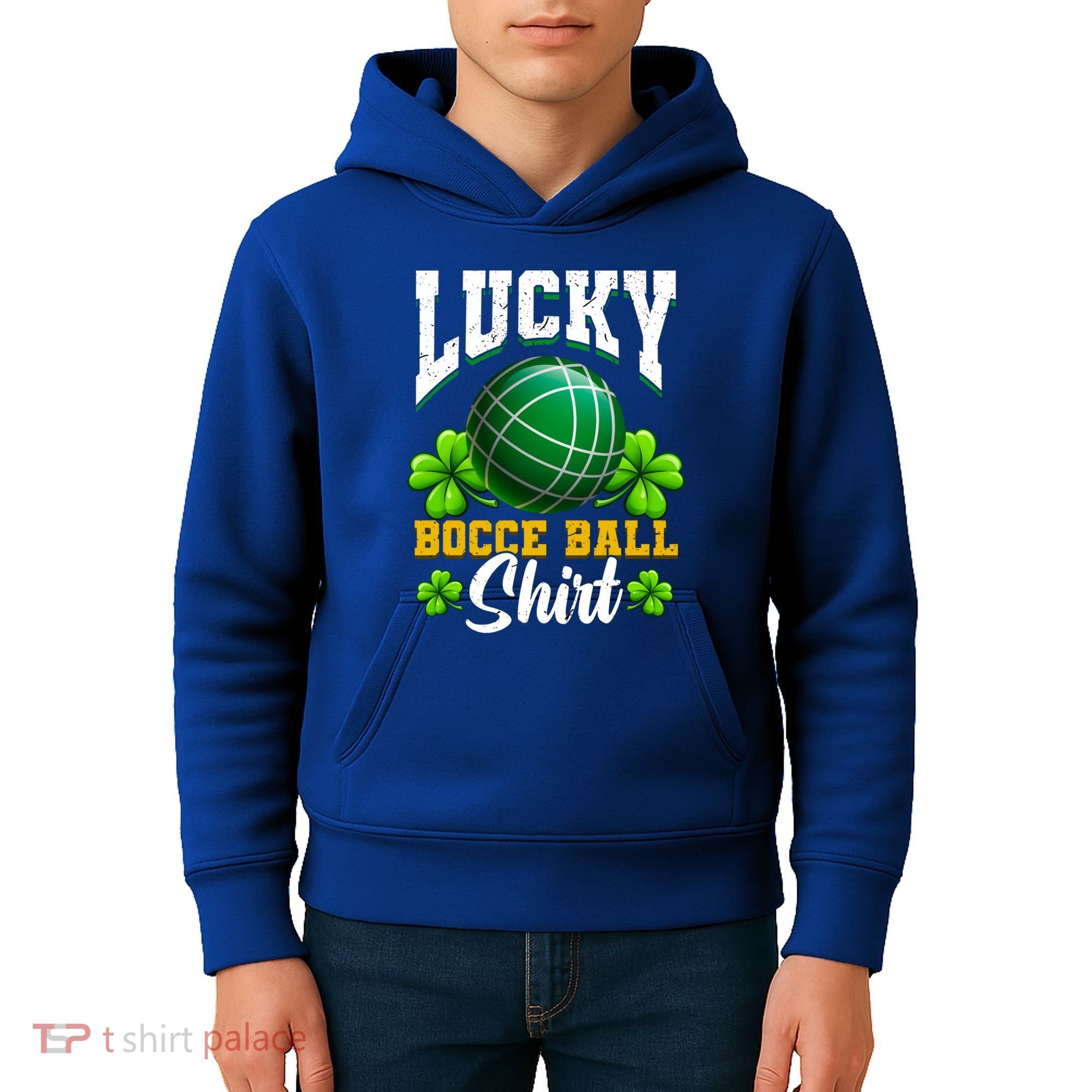 Lucky Bocce Ball Great Gift Italian Game Bocce Gift Kids Hoodie