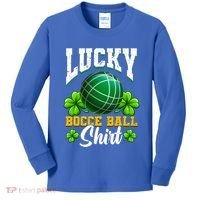Lucky Bocce Ball Great Gift Italian Game Bocce Gift Kids Long Sleeve Shirt thumb 0