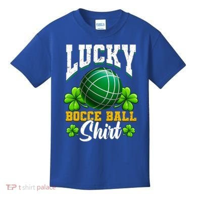 Lucky Bocce Ball Great Gift Italian Game Bocce Gift Kids T-Shirt