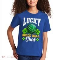 Lucky Bocce Ball Great Gift Italian Game Bocce Gift Kids T-Shirt thumb 2