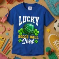 Lucky Bocce Ball Great Gift Italian Game Bocce Gift Kids T-Shirt thumb 3