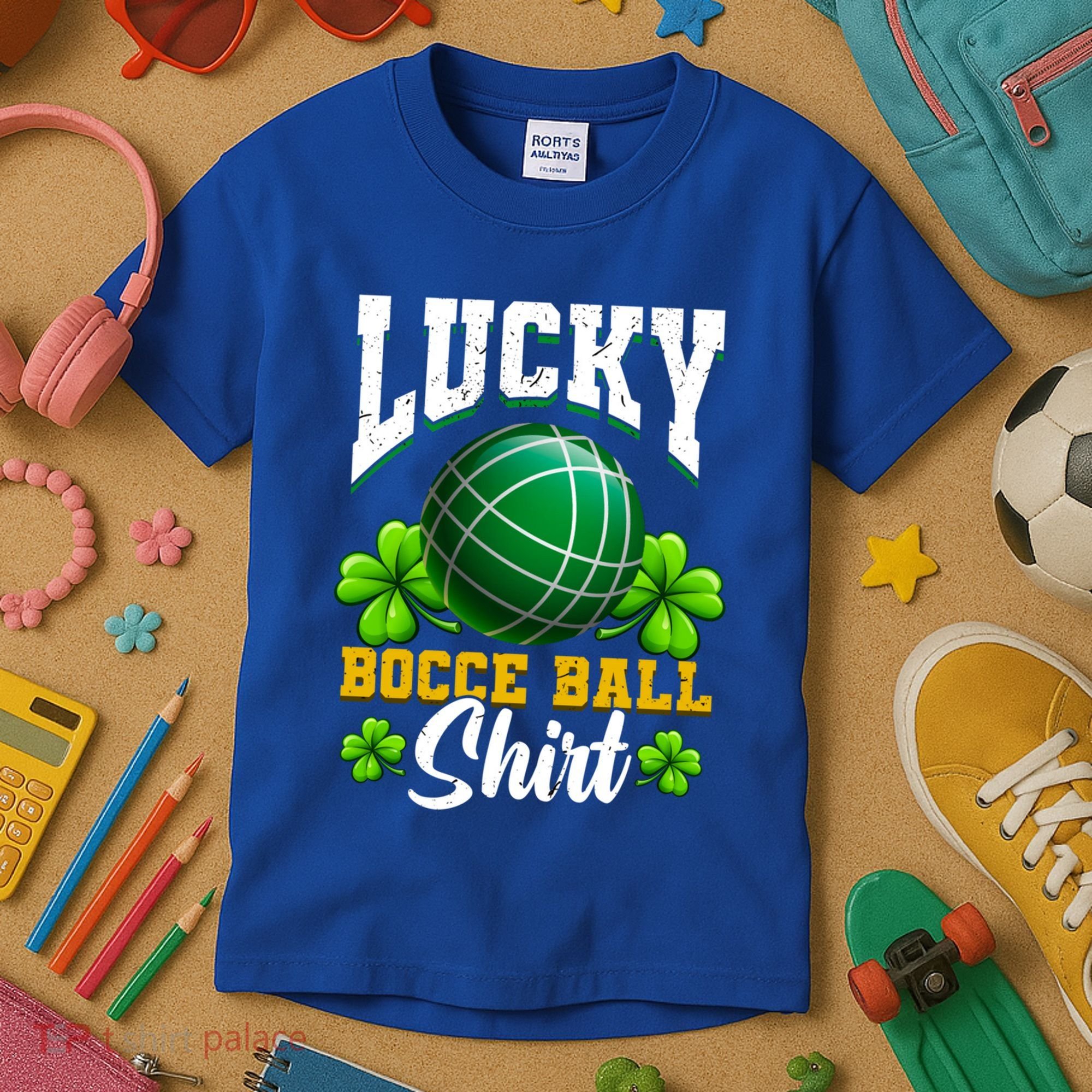 Lucky Bocce Ball Great Gift Italian Game Bocce Gift Kids T-Shirt