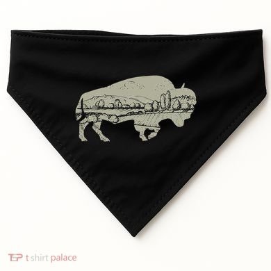 Landscape Buffalo Bison USA-Made Doggie Bandana