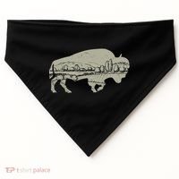 Landscape Buffalo Bison USA-Made Doggie Bandana thumb 0