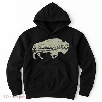 Landscape Buffalo Bison Hoodie