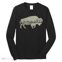 Landscape Buffalo Bison Long Sleeve Shirt thumb 0