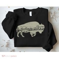 Landscape Buffalo Bison Sweatshirt thumb 2