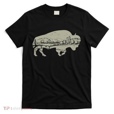Landscape Buffalo Bison T-Shirt
