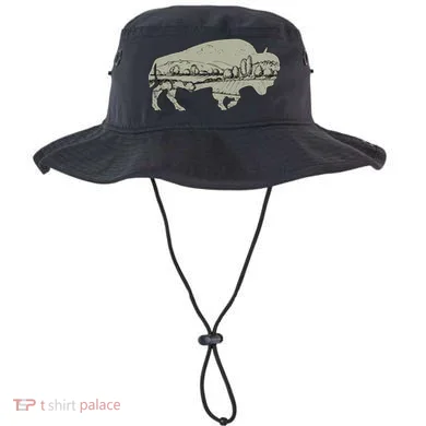 Landscape Buffalo Bison Bucket Hat
