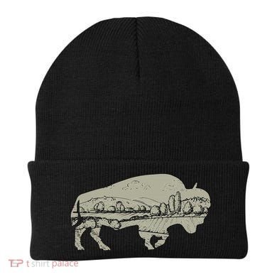 Landscape Buffalo Bison Beanie