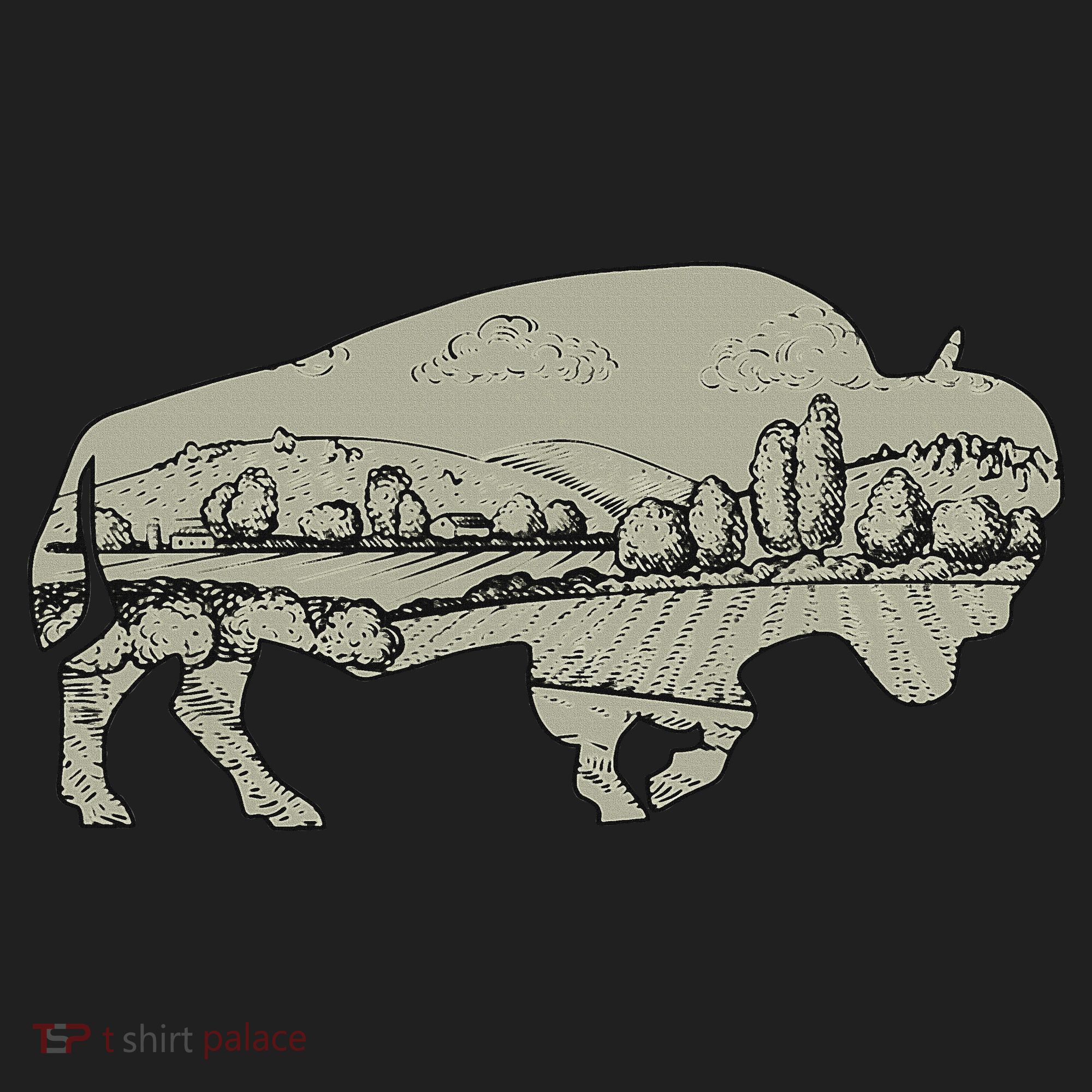 Landscape Buffalo Bison Beanie
