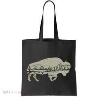 Landscape Buffalo Bison Tote Bag thumb 0