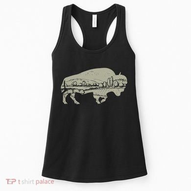 Landscape Buffalo Bison Women's Tank Top
