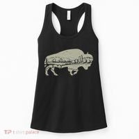 Landscape Buffalo Bison Women's Tank Top thumb 0