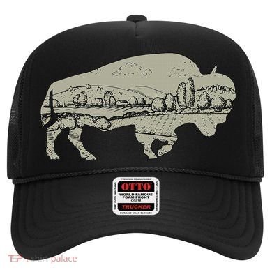 Landscape Buffalo Bison Hat