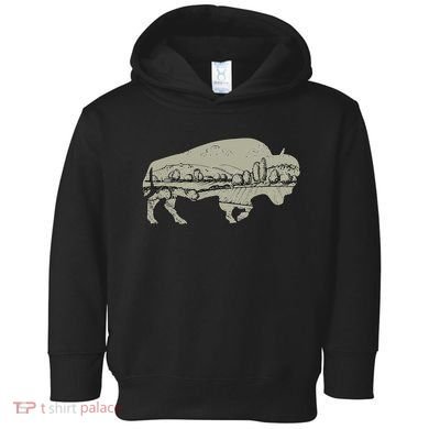Landscape Buffalo Bison Toddler Hoodie