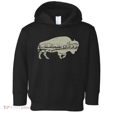 Landscape Buffalo Bison Toddler Hoodie