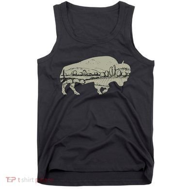 Landscape Buffalo Bison Tank Top