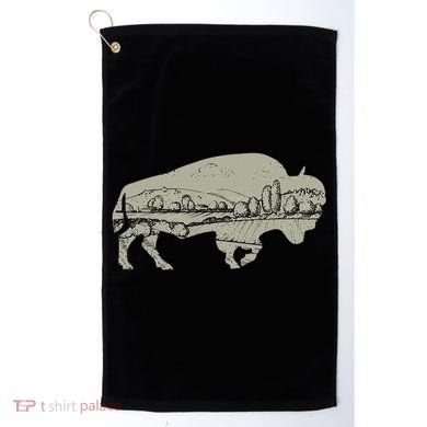 Landscape Buffalo Bison Golf Towel