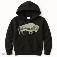 Landscape Buffalo Bison Kids Hoodie thumb 0