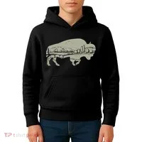 Landscape Buffalo Bison Kids Hoodie thumb 4