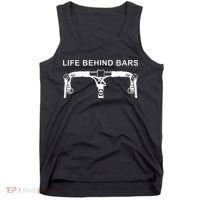 LIFE BEHIND BARS Funny Cycling Biking Tank Top thumb 0