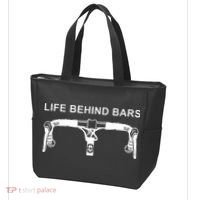 LIFE BEHIND BARS Funny Cycling Biking Tote Bag thumb 3