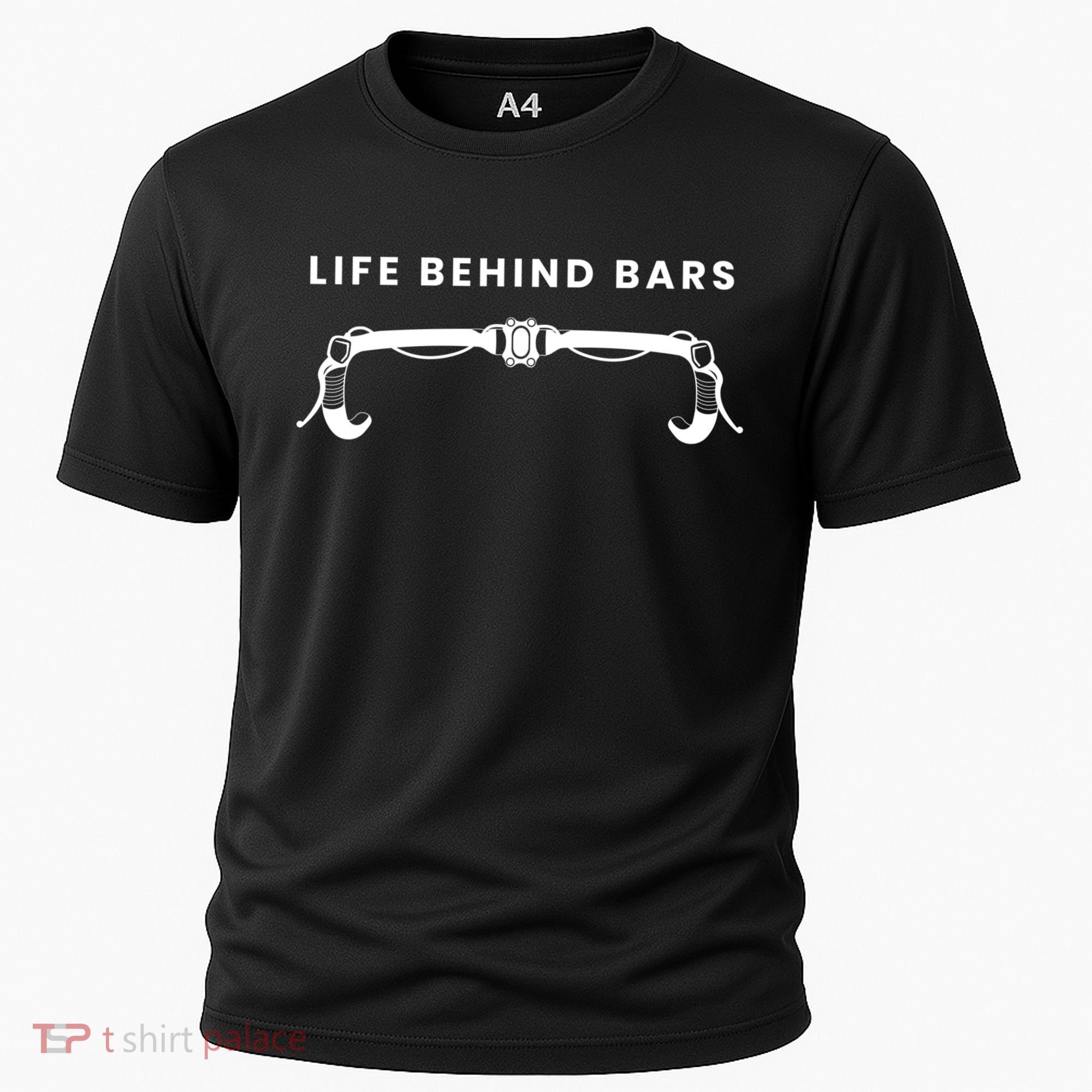 Life Behind Bars Biking Cycling Bicycle Cyclist Gift Cooling Performance Crew T-Shirt