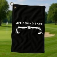 Life Behind Bars Biking Cycling Bicycle Cyclist Gift Golf Towel thumb 1