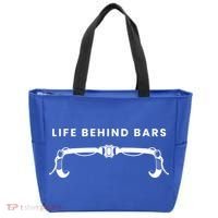 Life Behind Bars Biking Cycling Bicycle Cyclist Gift Tote Bag thumb 0