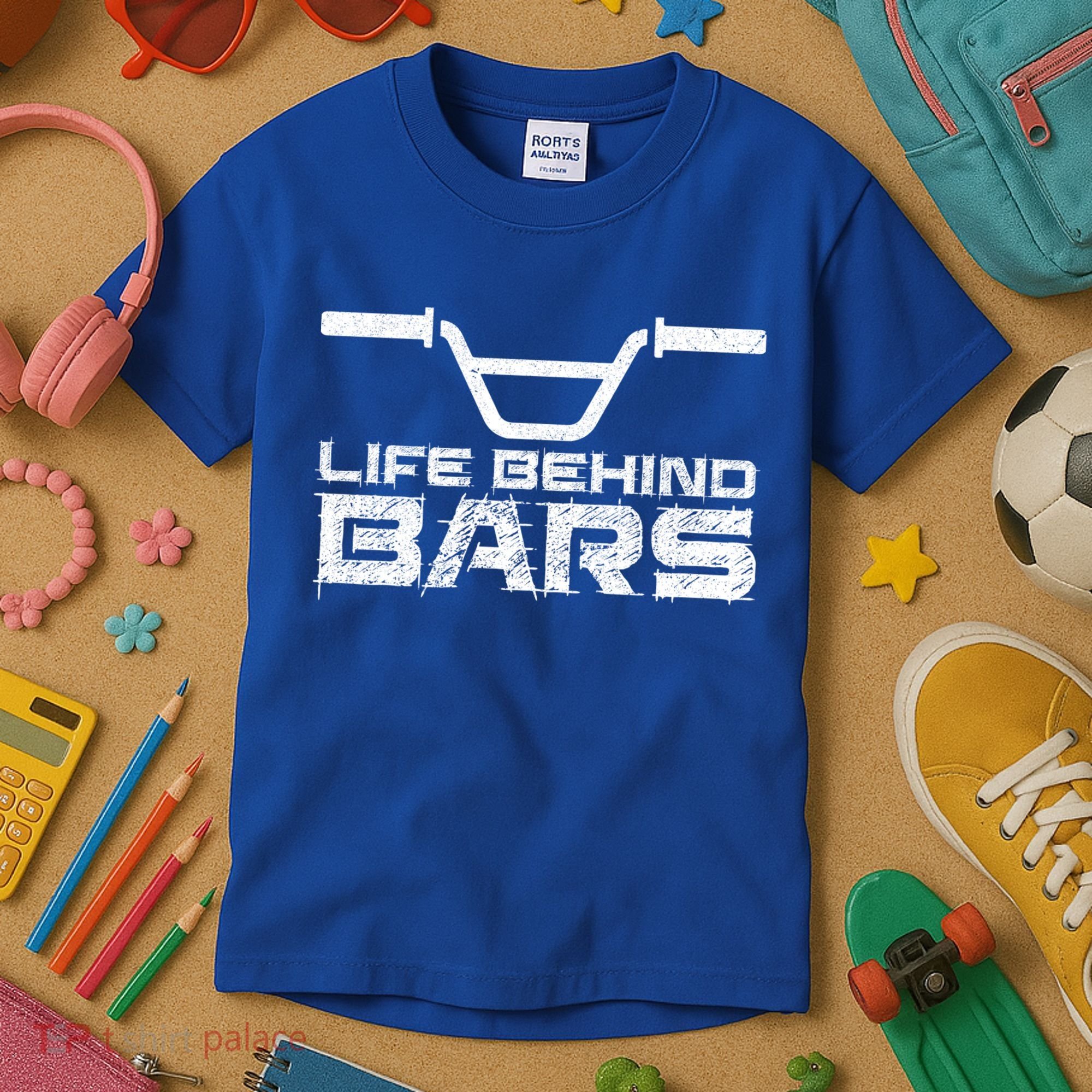 Life Behind Bars Bmx Gift Kids T-Shirt