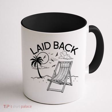 Laid Back Beach Vacation Time Coffee Mug back