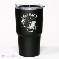 Laid Back Beach Vacation Time Tumbler thumb 0