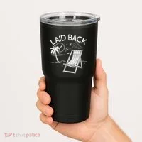 Laid Back Beach Vacation Time Tumbler thumb 2