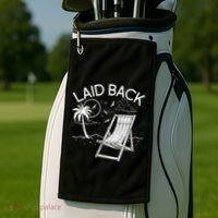 Laid Back Beach Vacation Time Golf Towel thumb 2